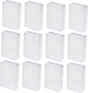 12Pcs Clear Plastic Poker Cards Storage Boxes Card Holder Container for Organized Decks Lightweight Portable Design for Card Game Protection