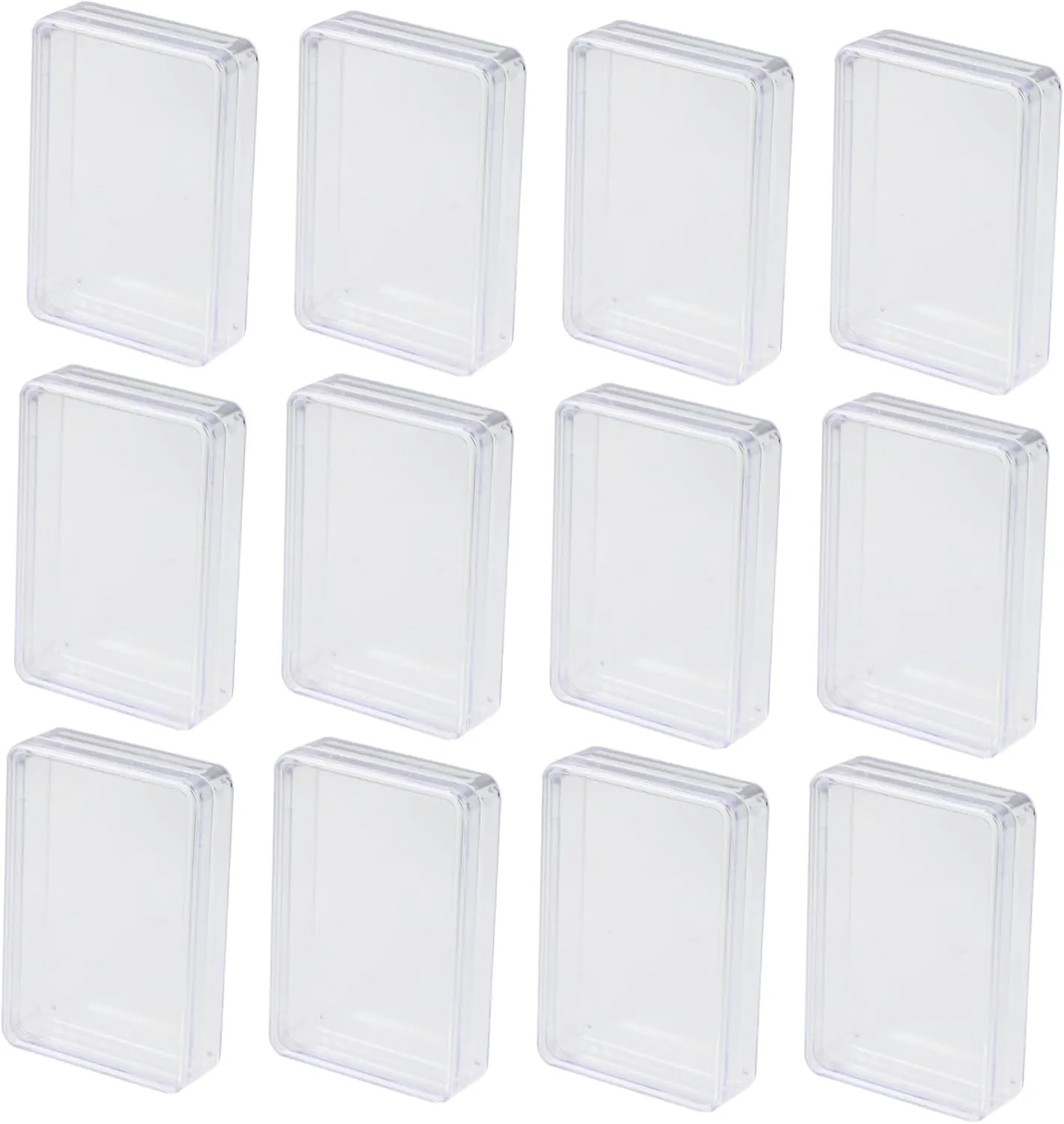 12Pcs Clear Plastic Poker Cards Storage Boxes Card Holder Container for Organized Decks Lightweight Portable Design for Card Game Protection