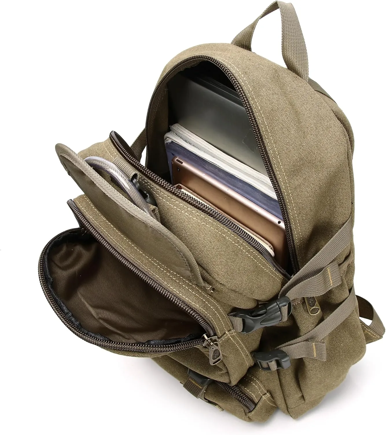 16oz Washed Canvas Backpack,Stylish & Durable for Every Adventure