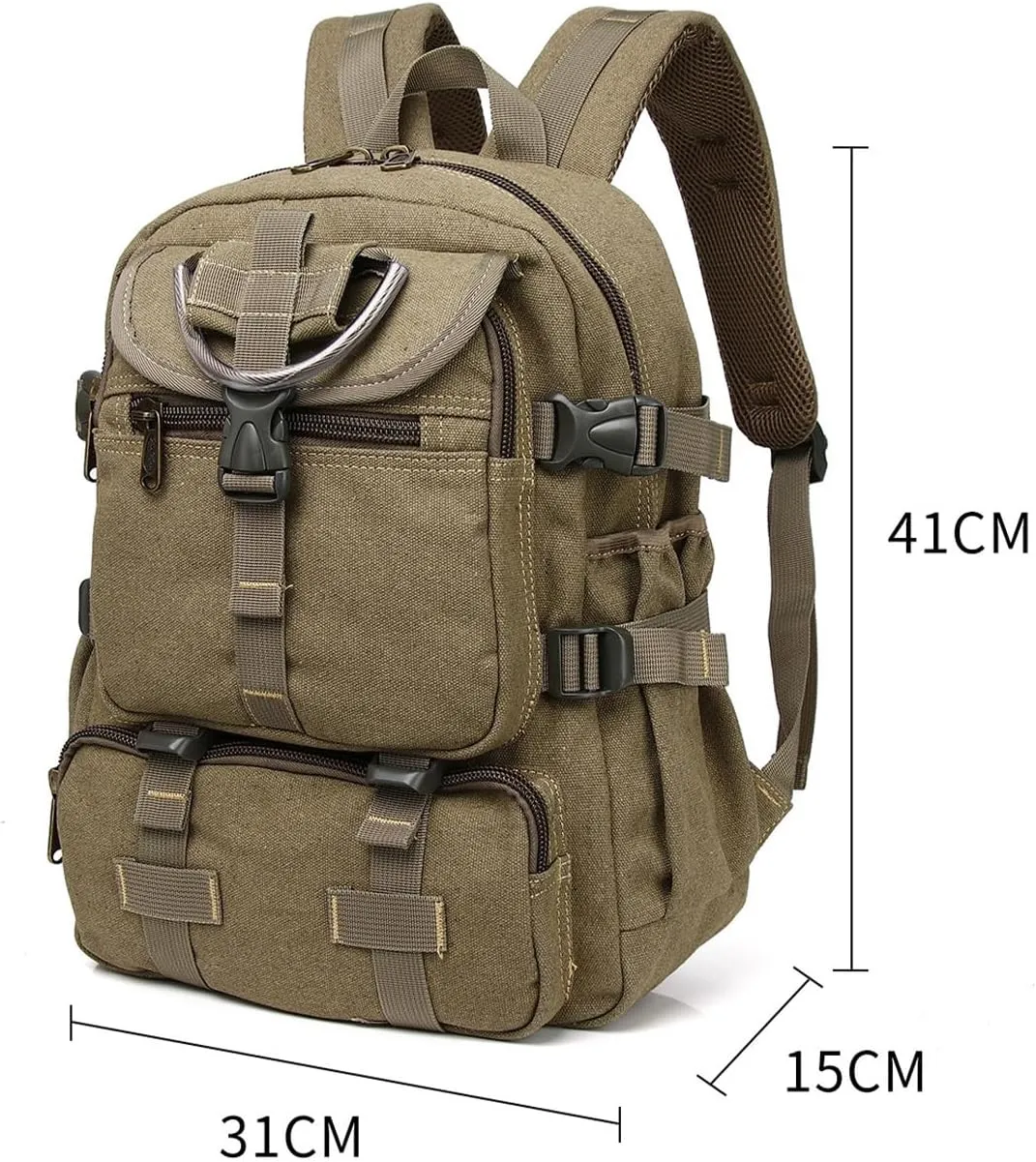 16oz Washed Canvas Backpack,Stylish & Durable for Every Adventure