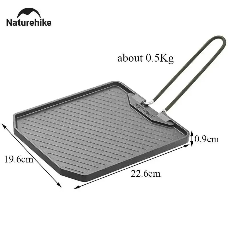 2023 Non Stick Frying Pan Outdoor Camping Barbecue Plate Portable Picnic Grill Tray Hiking BBQ Camping Oven Plate