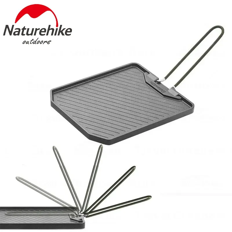 2023 Non Stick Frying Pan Outdoor Camping Barbecue Plate Portable Picnic Grill Tray Hiking BBQ Camping Oven Plate