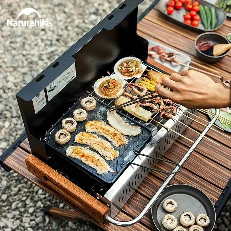 2023 Non Stick Frying Pan Outdoor Camping Barbecue Plate Portable Picnic Grill Tray Hiking BBQ Camping Oven Plate