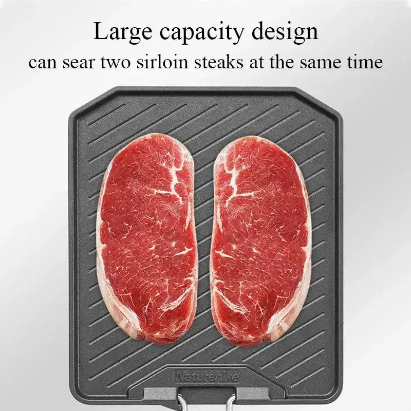 2023 Non Stick Frying Pan Outdoor Camping Barbecue Plate Portable Picnic Grill Tray Hiking BBQ Camping Oven Plate