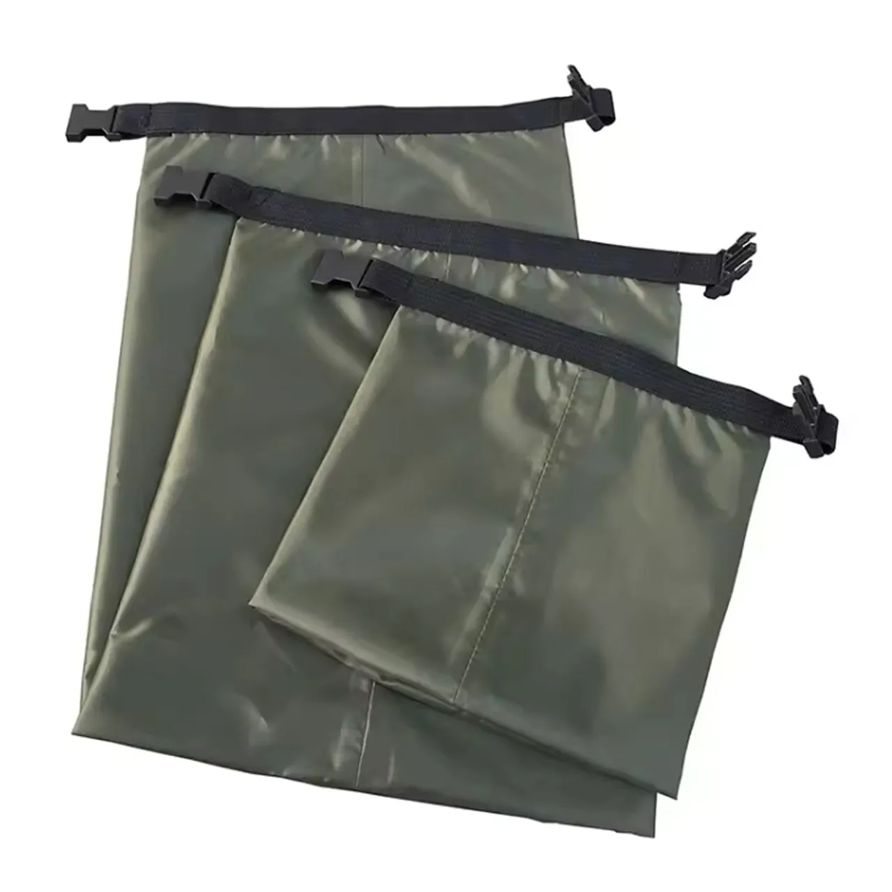 3 Pack Set Lightweight Dry Bag Set 30D Nylon Olive