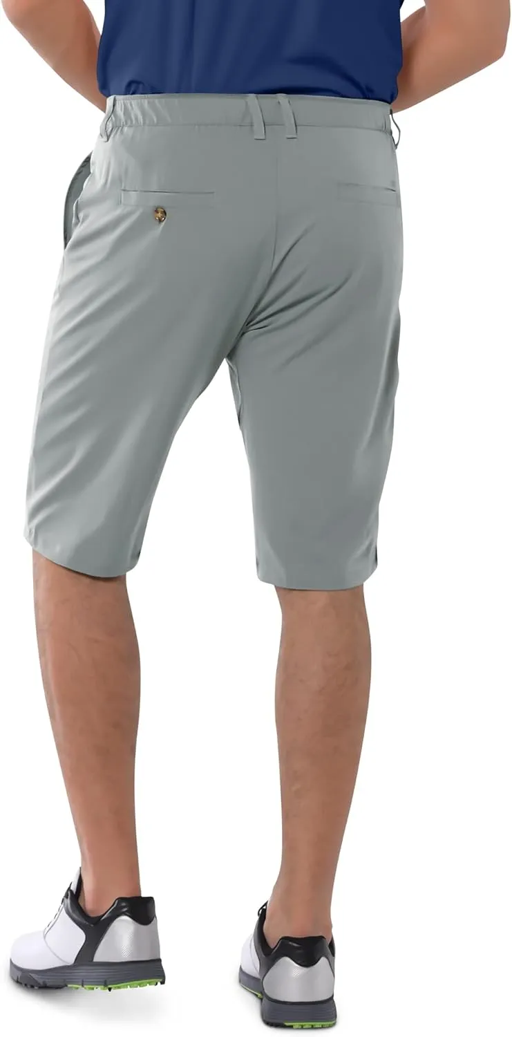 33,000ft Men's Golf Shorts Dry Fit, Lightweight Quick Dry Golf Stretch Shorts with Pockets 11" Inseam for Travel Casual