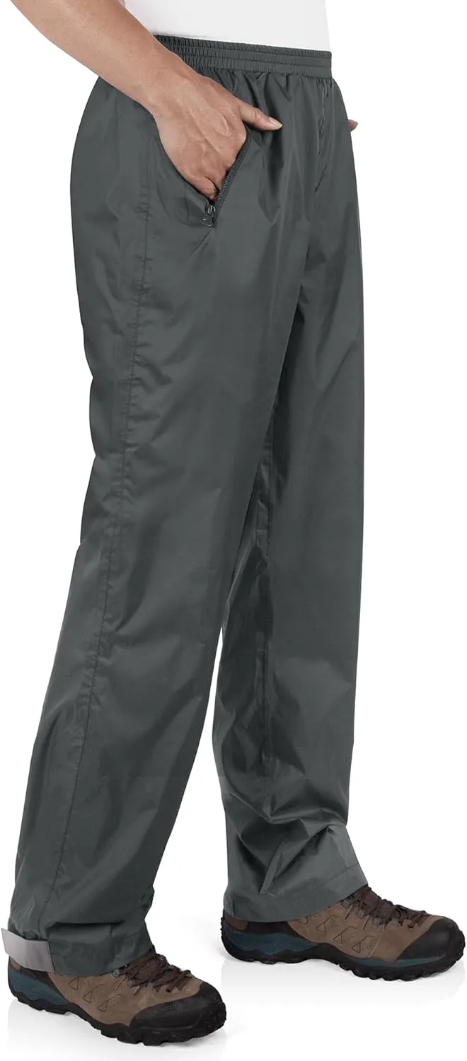 33,000ft Packable Rain Pants for Men Waterproof Hiking Pants Lightweight Rain Pants Outdoor Windproof Pant for Golf, Fishing