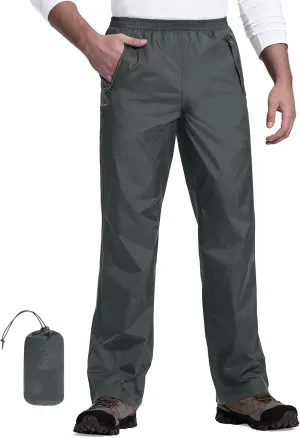 33,000ft Packable Rain Pants for Men Waterproof Hiking Pants Lightweight Rain Pants Outdoor Windproof Pant for Golf, Fishing