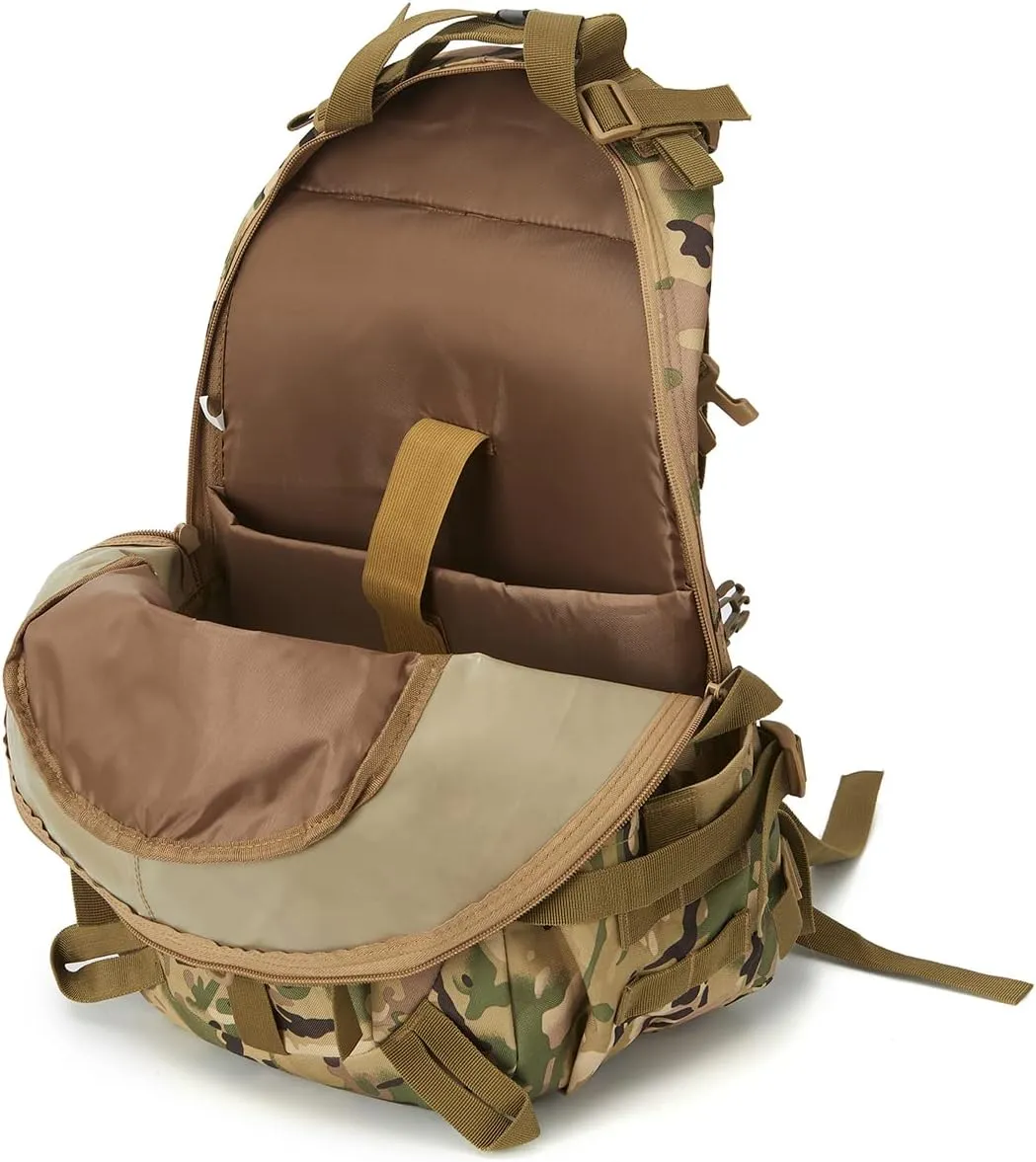 35L Military Tactical Backpack Army Backpack Molle Bug Out Bag Assault Pack Outdoor Camping Hunting Trekking Daypack (Multicolor)