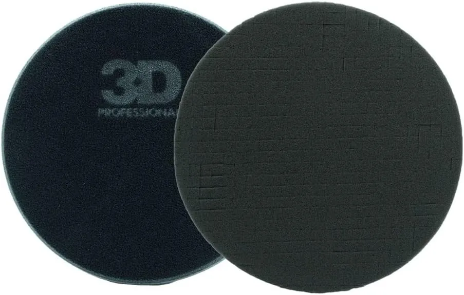 3D Black Cut Foam Finishing Pad | Professional Grade | Maximizes Paint Gloss and Polish | Soft Detailing Finish | 6.5” Round