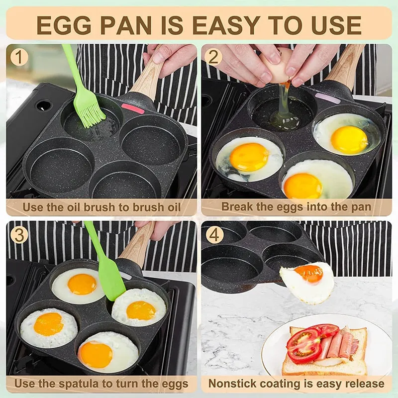 4-Cup Nonstick Egg Frying Pan