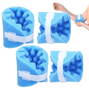 4 Pcs Elbow Protectors for Elderly Elbow Pads Adjustable Decubitus Care for Women, One Size Fits All(Blue)
