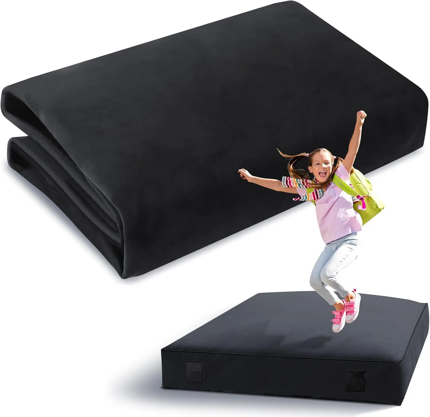 5' x 5' or 3' x 4' Cover Replacement for Crash Pad, Sensory Crash Pads Cover for Kids and Adult, Durable and Safe, Machine-Washable, Pads Sheet Only