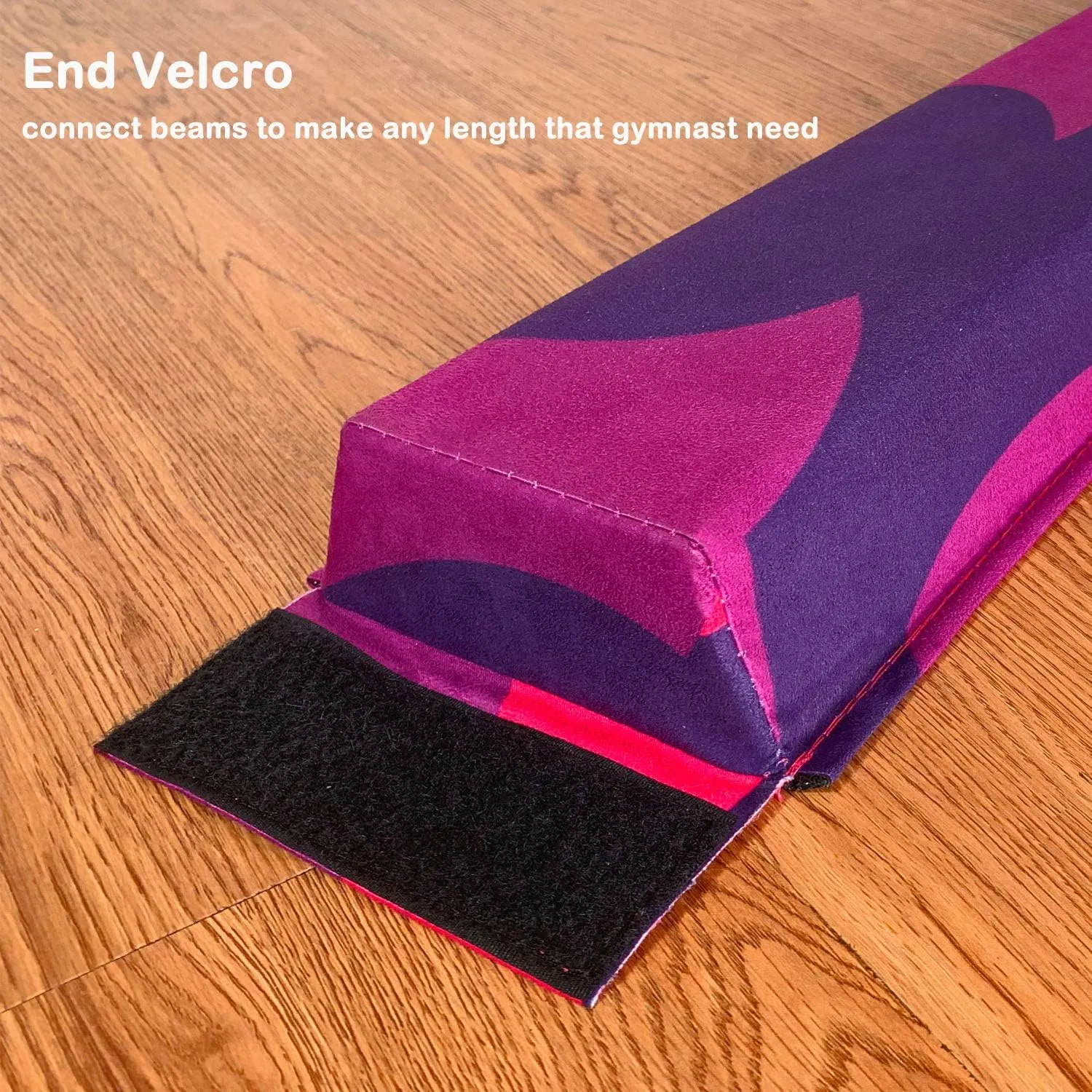 6 FT / 8 FT / 9 FT Folding Gymnastics Beam Foam Balance Floor Beam - Extra Firm - Suede Cover - Anti Slip Bottom with Carry Bag for Kids/Adults Home Use