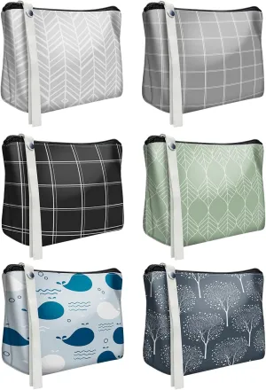 6PCS Cosmetic Bags for Women Waterproof Makeup Bags Cosmetic Pouch with 2 Inside Pocket Multi-Functional Travel Pouch Vacation Travel Toiletry Bag Travel Accessories Gifts for Women Girls