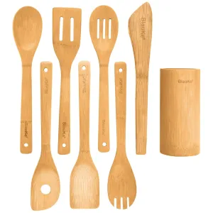 (8 Best-selling Set Bamboo Pack) Worth the price Utensils Kitchen