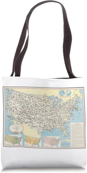 A Pictorial Map of the United States of America Tote Bag