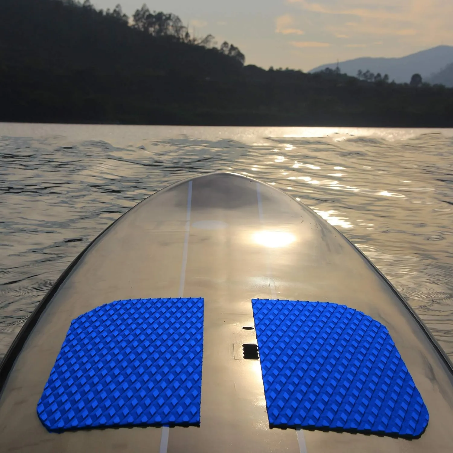 Abahub Non-Slip Traction Pad 1/2 Pieces Deck Grip Mat 30in x 20in Trimmable EVA Sheet 3M Adhesive for Boat Kayak Skimboard Surfboard SUP Black/Gray/White/Green/Navy Blue/Orange