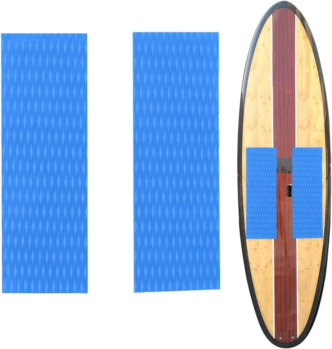 Abahub Non-Slip Traction Pad 1/2 Pieces Deck Grip Mat 30in x 20in Trimmable EVA Sheet 3M Adhesive for Boat Kayak Skimboard Surfboard SUP Black/Gray/White/Green/Navy Blue/Orange