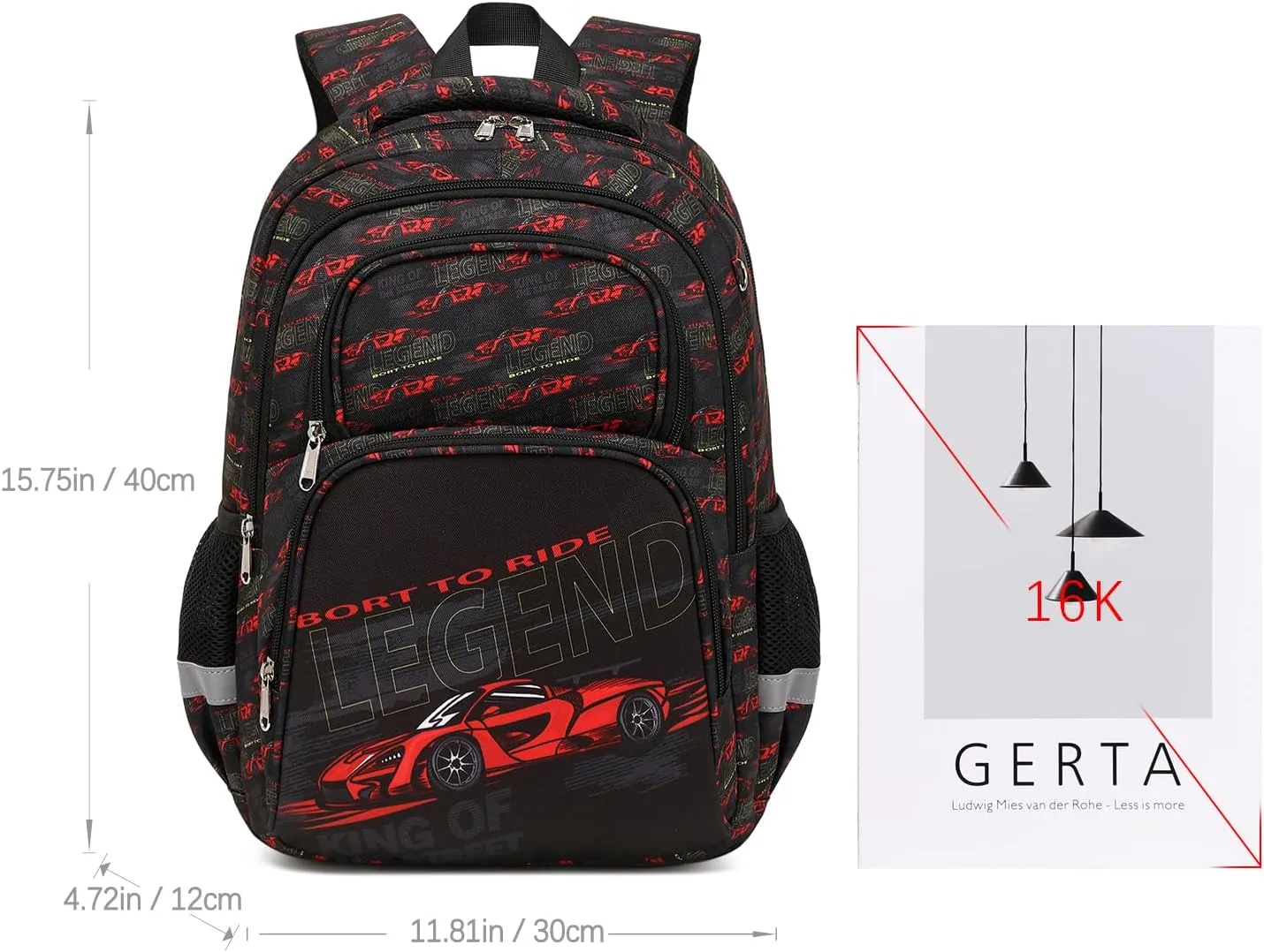 abshoo Cute Car School Backpack For Boys Elementary Kindergarten Kids School Bag (Car Black)
