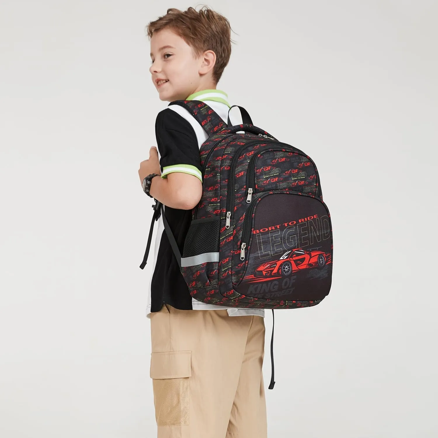 abshoo Cute Car School Backpack For Boys Elementary Kindergarten Kids School Bag (Car Black)