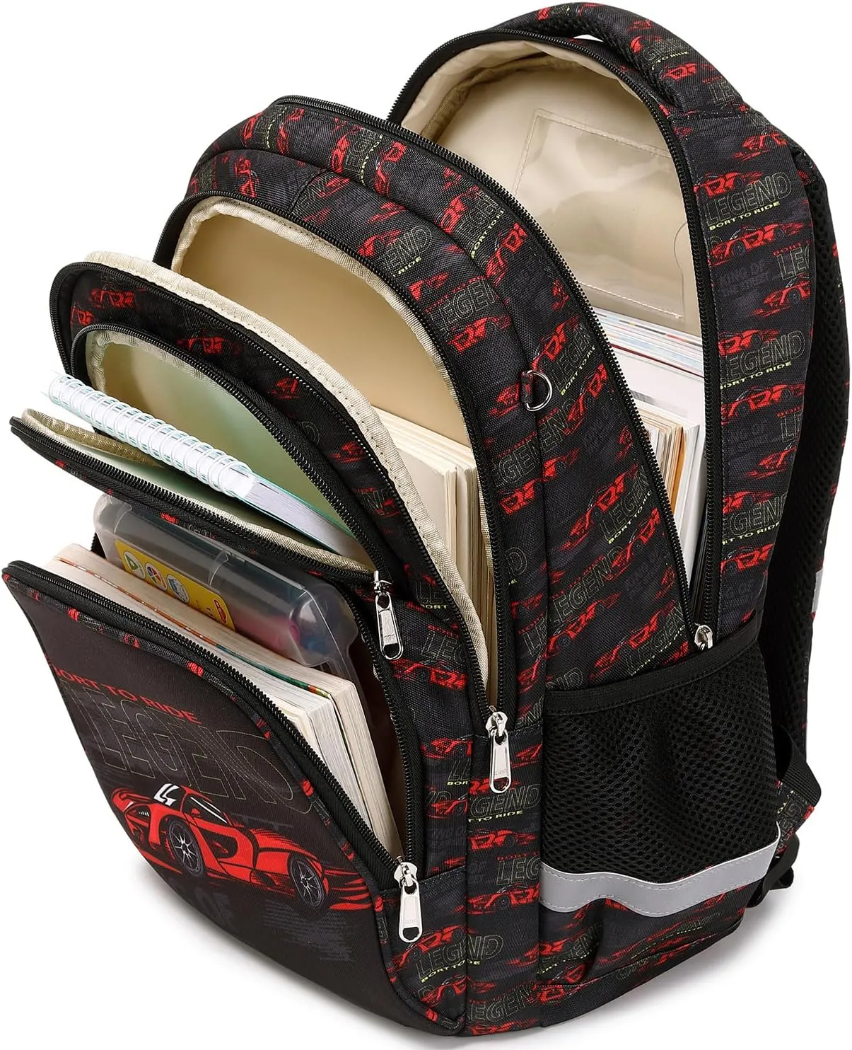abshoo Cute Car School Backpack For Boys Elementary Kindergarten Kids School Bag (Car Black)