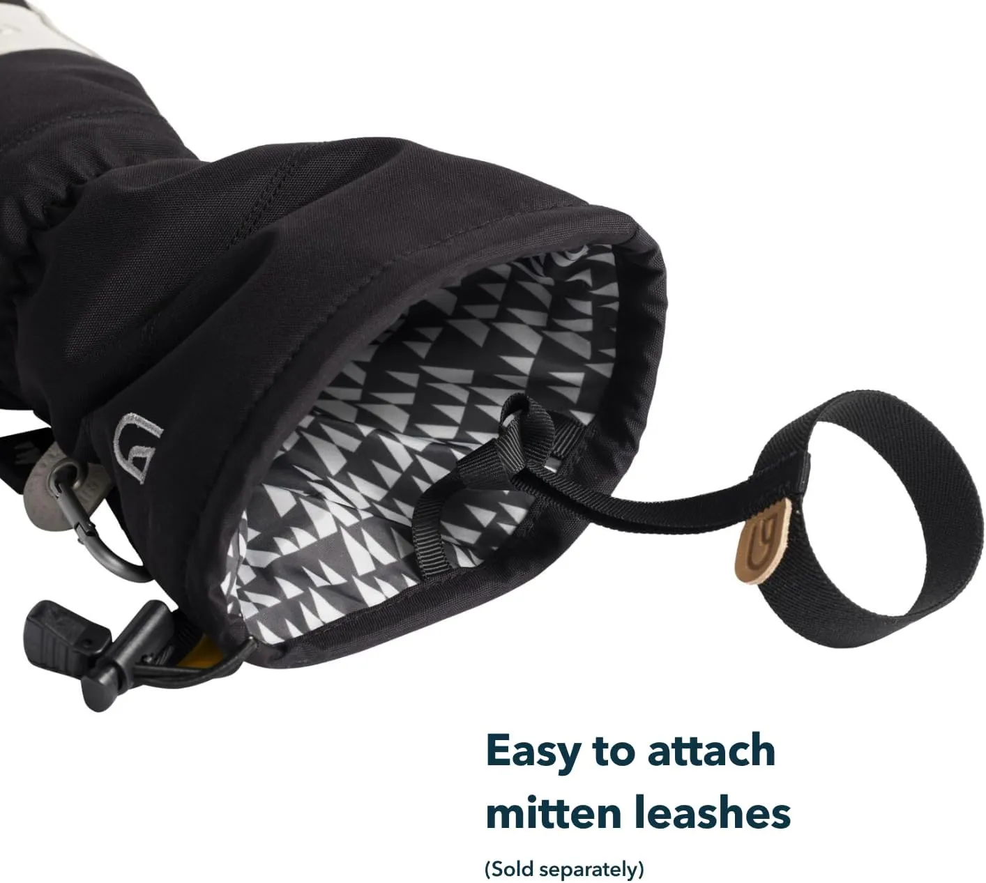 Adult Mountain Mittens for Skiing, Snowboarding, Sledding, Insulated with Extra Long Cuff to Keep Hands Warm in Winter