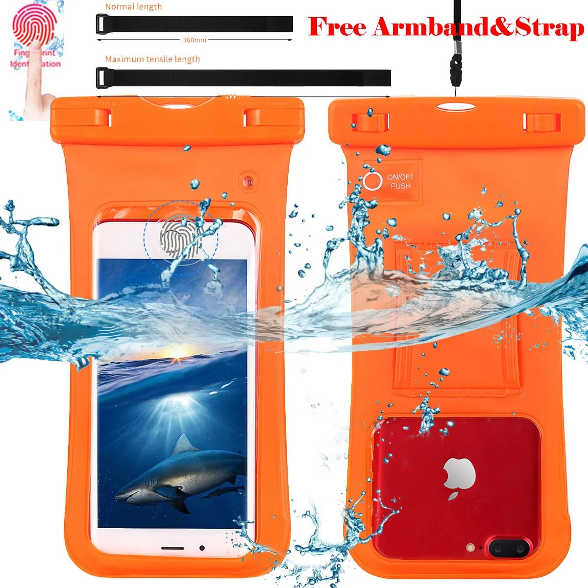 AICase Waterproof Phone Bag, Universal Cellphone Dry case Pouch with Float Function