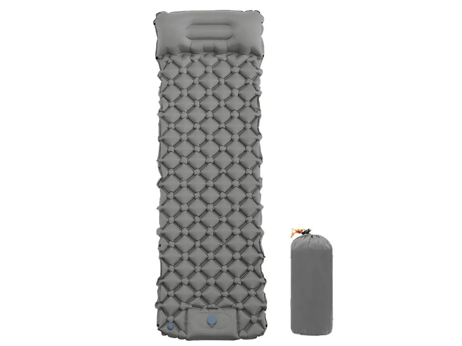 Air Grey Pillow with Inflatable Mattress *00% satisfaction Camping Sustainable Sleeping Mat Sleeping Pad