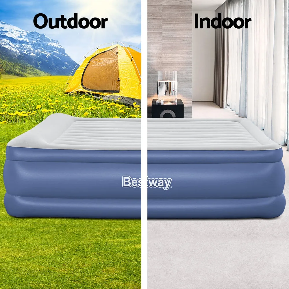 Air Mattress King Inflatable Bed 56Cm Airbed Blue