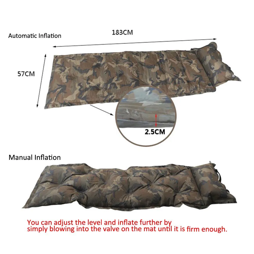 Air mattress with pillow