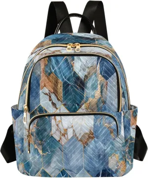 ALAZA Hexagonal Tile Mini Backpack Purse for Women Travel Bag Lightweight Shoulder Bag Fashion Daypack