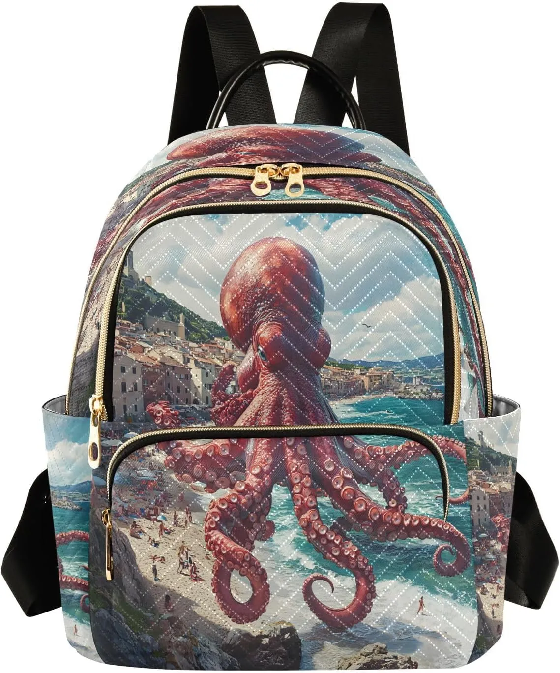 ALAZA Octopus Mini Backpack Purse for Women Travel Bag Lightweight Shoulder Bag Fashion Daypack171