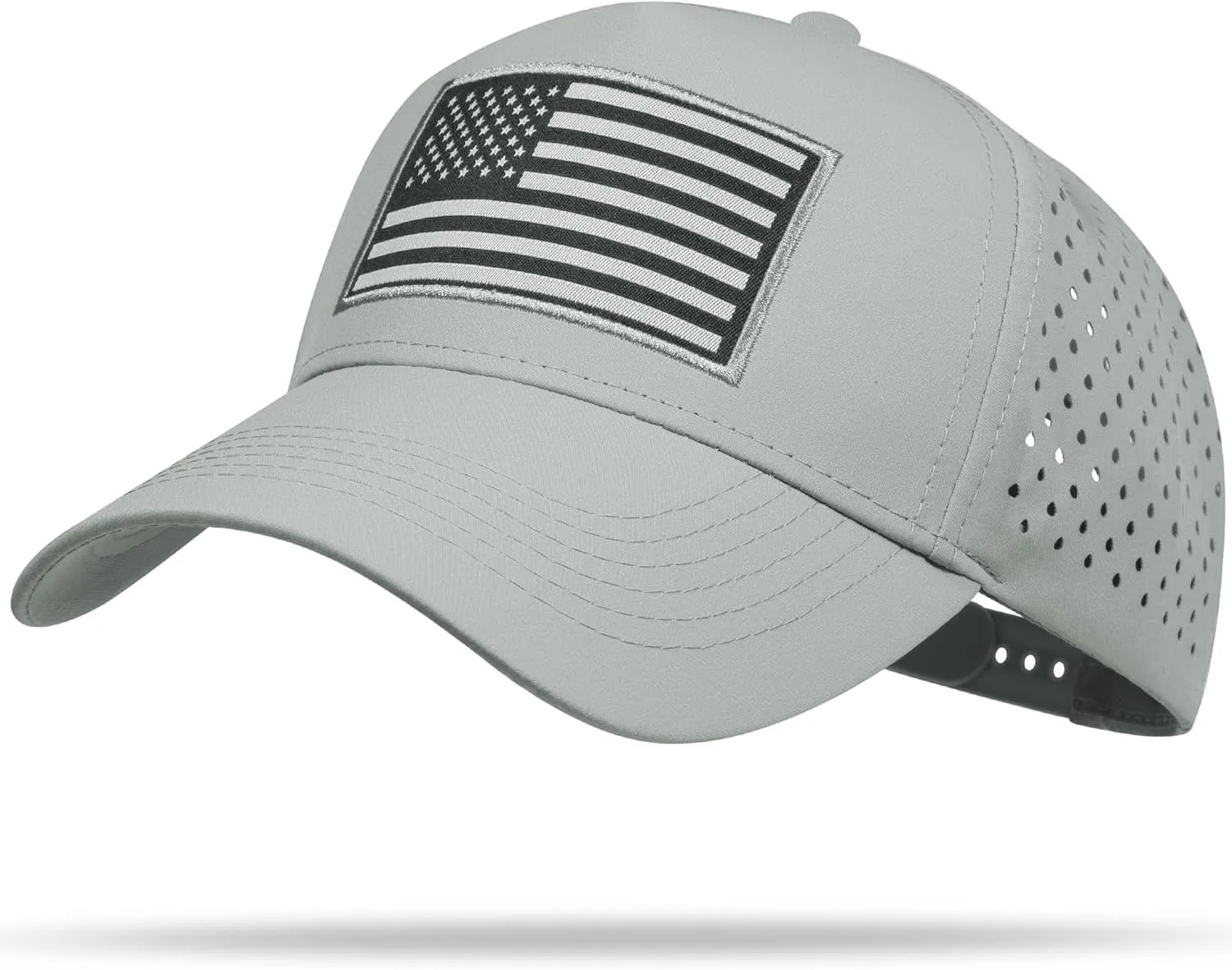 American Flag Trucker Hat, Quick Dry Baseball Cap for Men & Women, Laser Cut Mesh Waterproof Snapback Hats