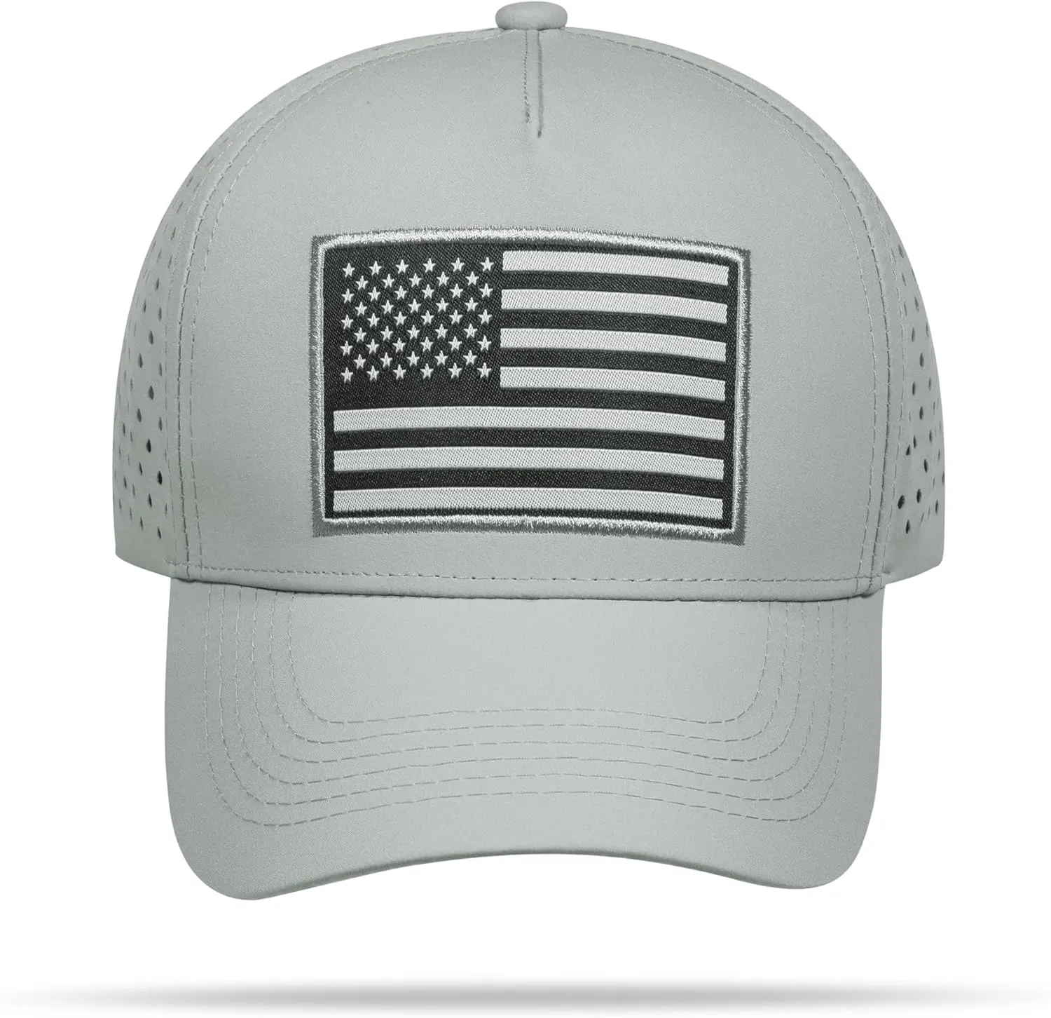 American Flag Trucker Hat, Quick Dry Baseball Cap for Men & Women, Laser Cut Mesh Waterproof Snapback Hats