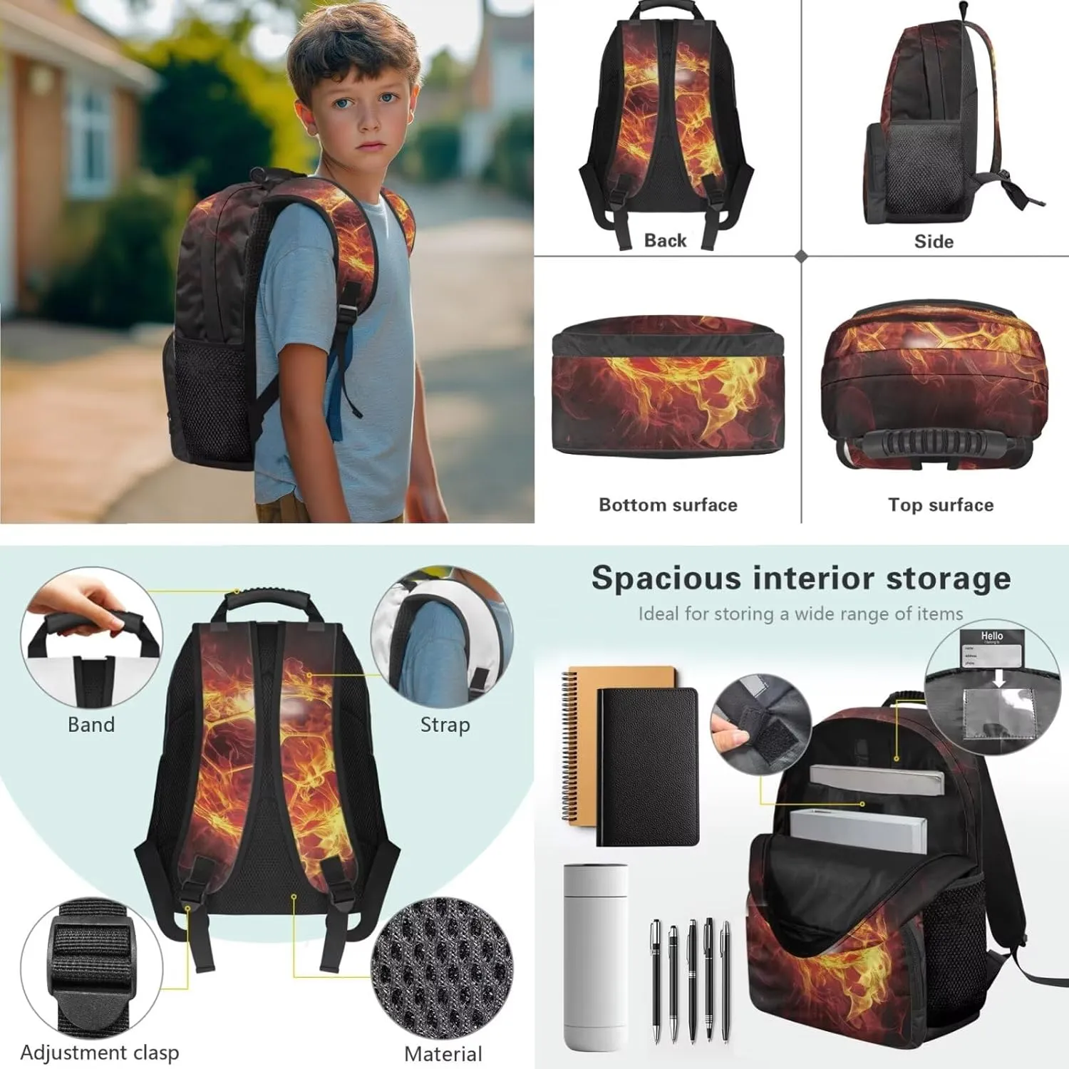 American Football Toddler Backpack and Lunch Box Set Boys Ages 4-6 10-12 Lightweight and Spacious Ideal Bookbag for Weekend Trips Includes Pencil Case School Bag Set of 3 Pack