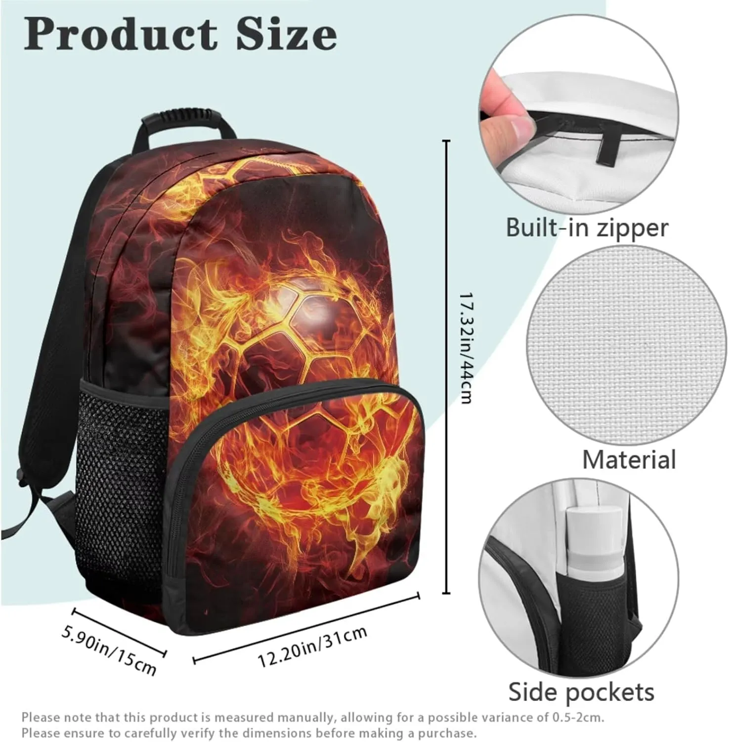 American Football Toddler Backpack and Lunch Box Set Boys Ages 4-6 10-12 Lightweight and Spacious Ideal Bookbag for Weekend Trips Includes Pencil Case School Bag Set of 3 Pack