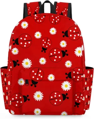 Animal Ladybugs Kids Backpack for Boys Girls Daisy Flower Preschool Toddler Backpack Kindergarten Nursery Bookbag Travel Children Lightweight School Bag