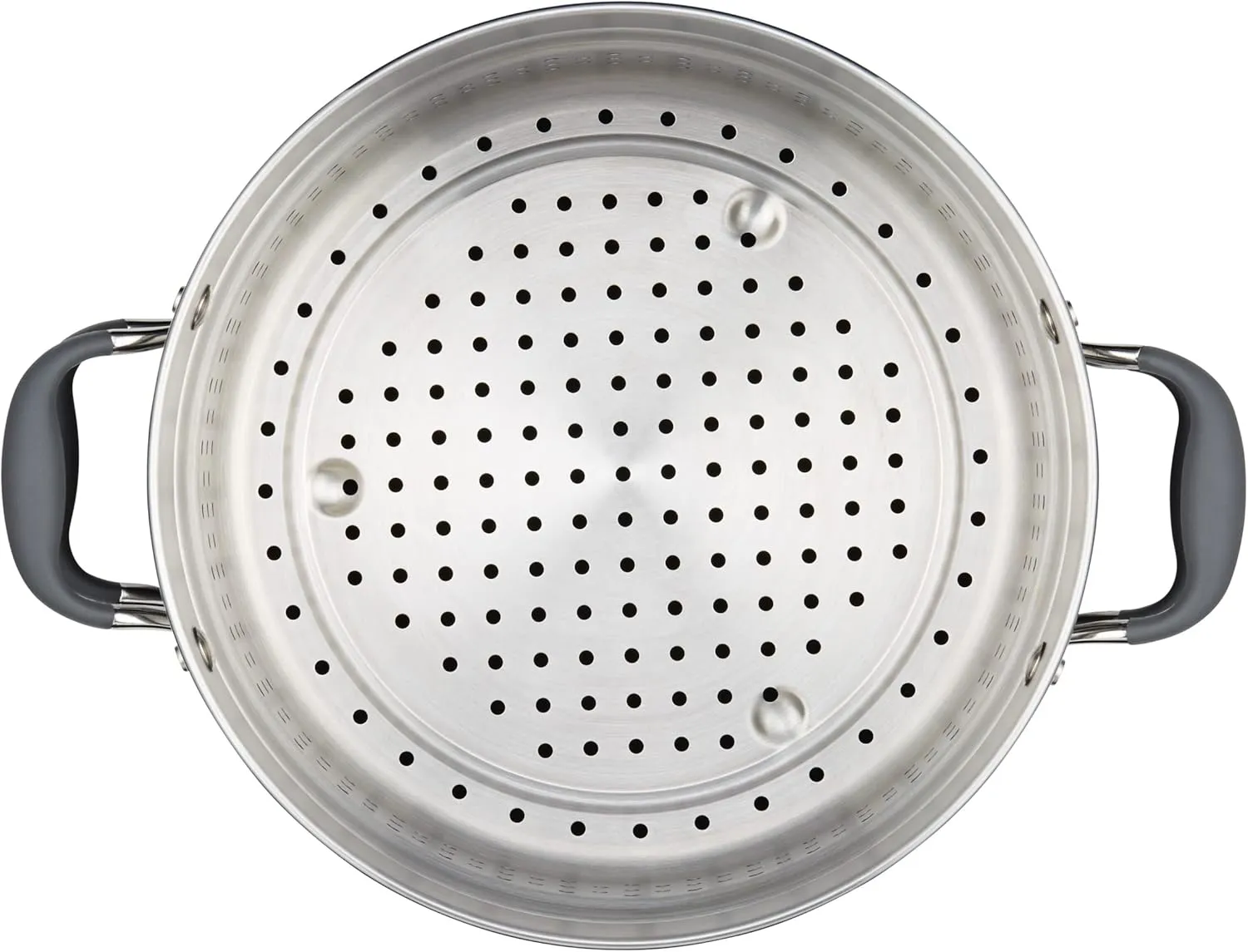 Anolon Advanced Hard-Anodized Dutch Oven Multipurpose Steamer Set, 8.5-Quart, Graphite