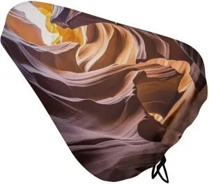 Antelope Canyon Bike Seat Cover Water-Repellent Exercise Bike Seat Cushion Bicycle Saddle Cover with Drawstring Rain Snow Dust Covers for City Mountain Road Biking