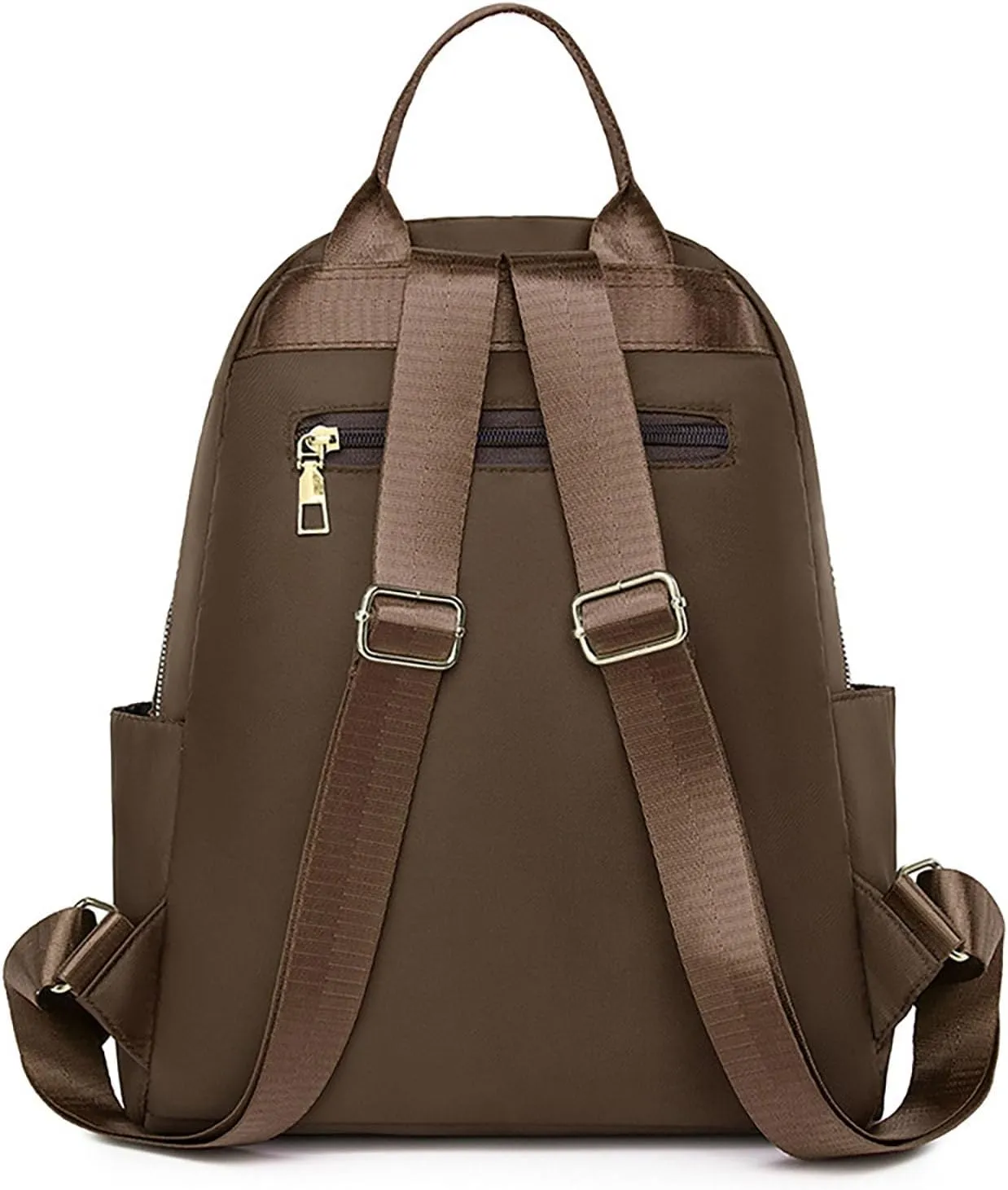 Anti-Theft Oxford College Backpack Lightweight Travel Daypack for Women Work Commute Outdoor Hiking Essentials (Brown)