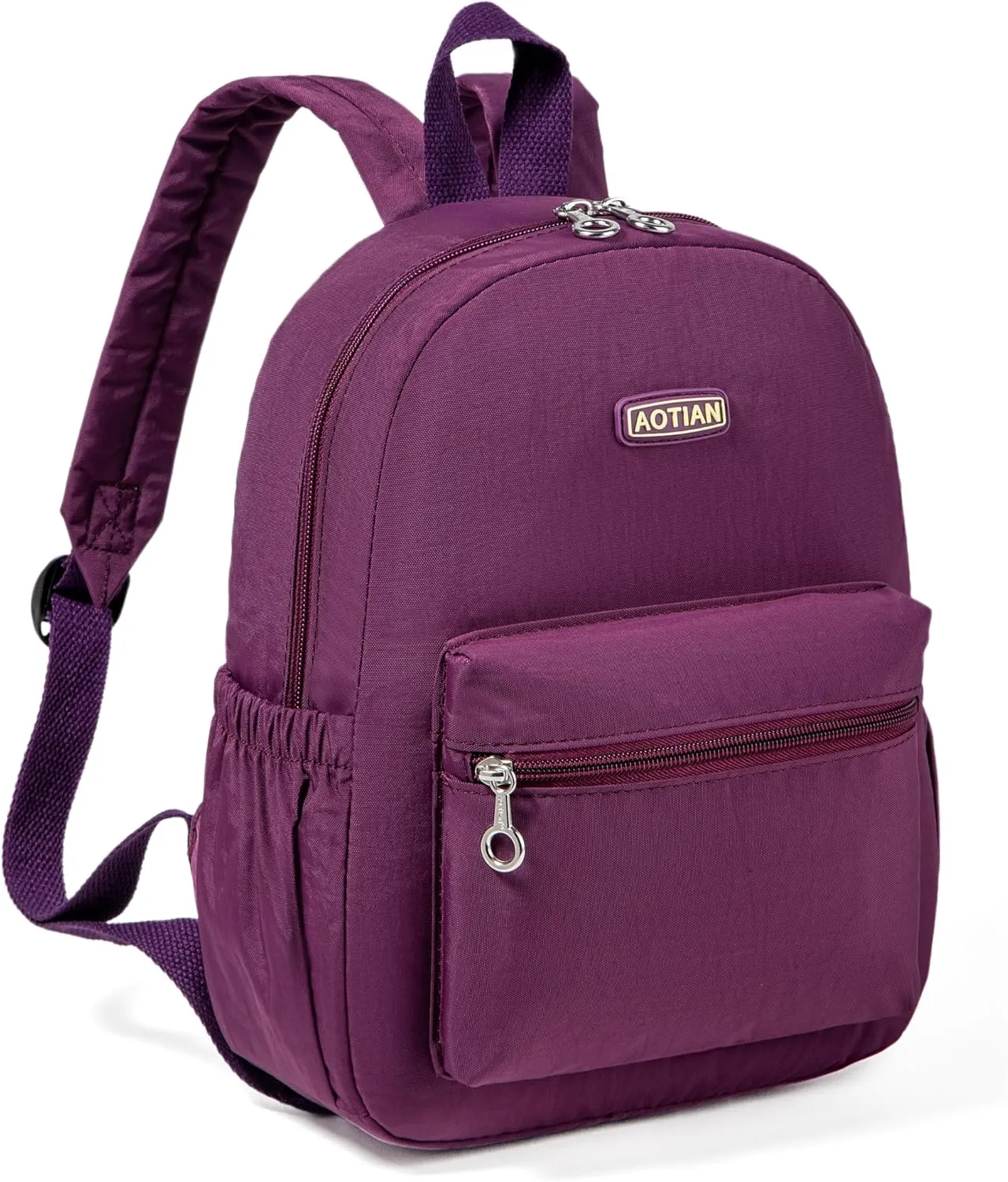 AOTIAN Mini Lightweight 11.8 Inch Backpack Durable Travel Hiking Women and Girls Small Daypack, 7 Liters Purple