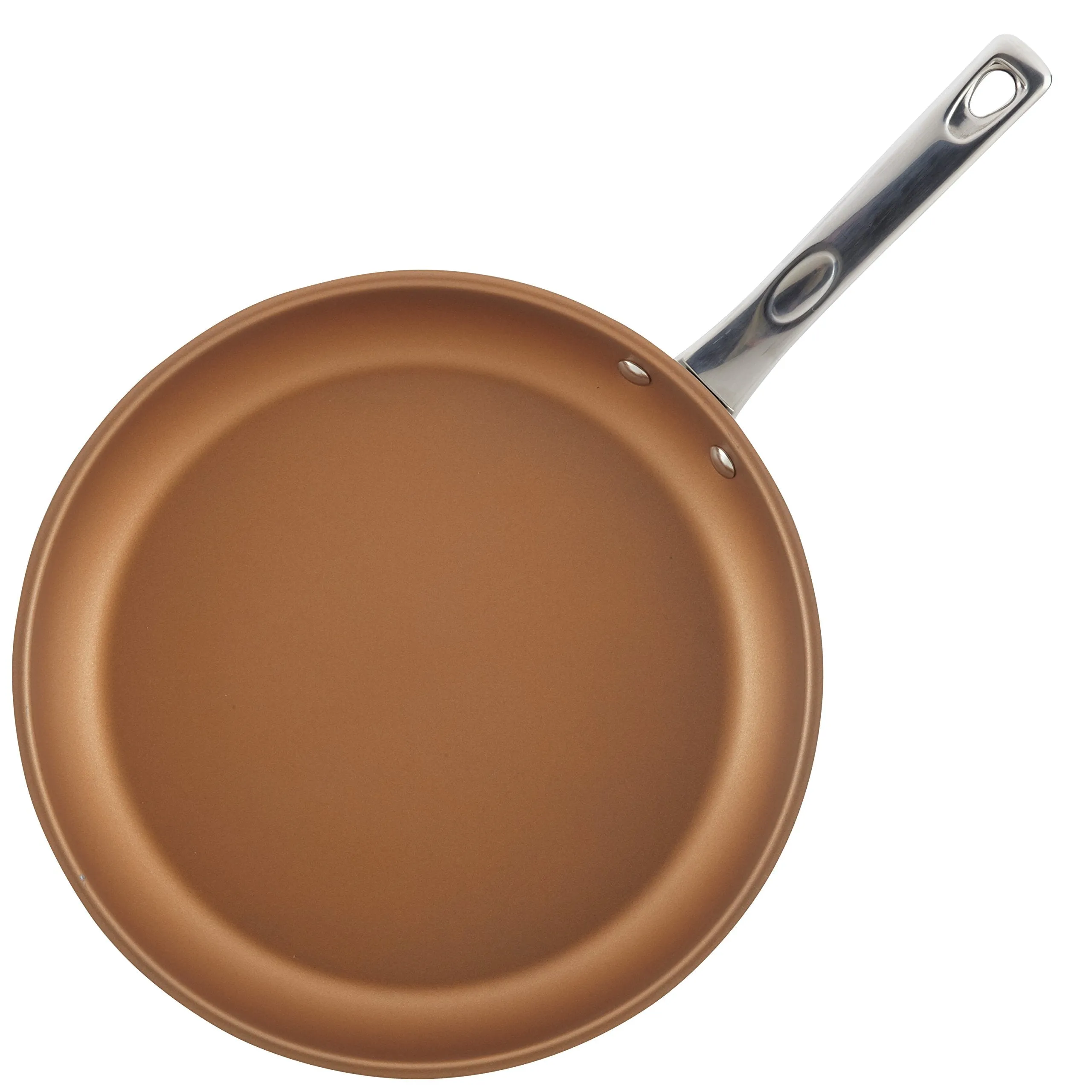Ayesha Curry Home Collection Stainless Steel Nonstick Frying Pan Set / Fry Pan Set / Stainless Steel Skillet Set - 9.25 Inch and 11.5 Inch, Silver