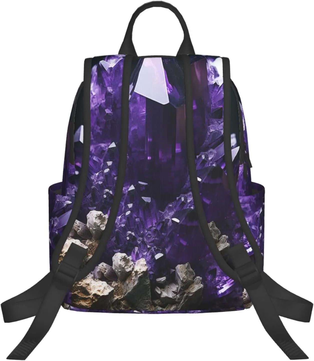 Backpack for Women Men Lightweight Casual Travel Daypack Purple Electricity Laptop Backpack Cute Work Bag, Purple Amethyst, One Size
