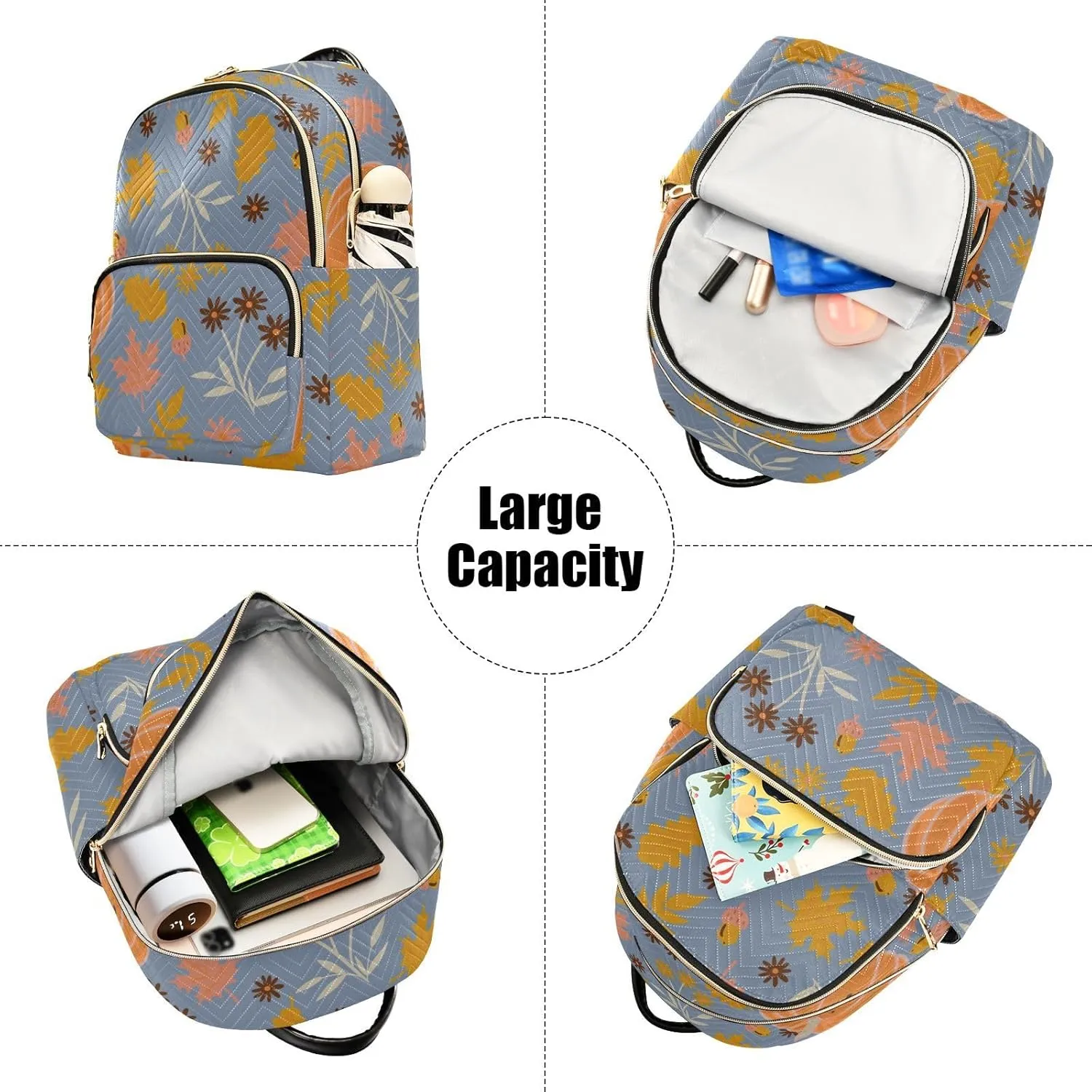 Backpack for Women Shoulder Bag Lightweight Mini Backpack Casual Daypack Back Pack for Travel Work Autumn (Small Pattren 4)