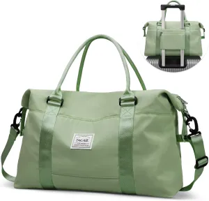 BAGAIL Travel Duffel Bag, Weekender Bags for Women, Overnight Gym Carry On Tote Bag with Wet Pocket, Hospital Mom Bag for Labor and Delivery - Olive Green