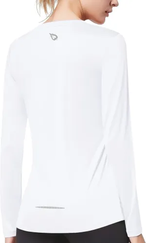 baleaf Long Sleeve Workout Tops for Women Running Athletic Shirts Active Quick Dry Lightweight Moisture Wicking