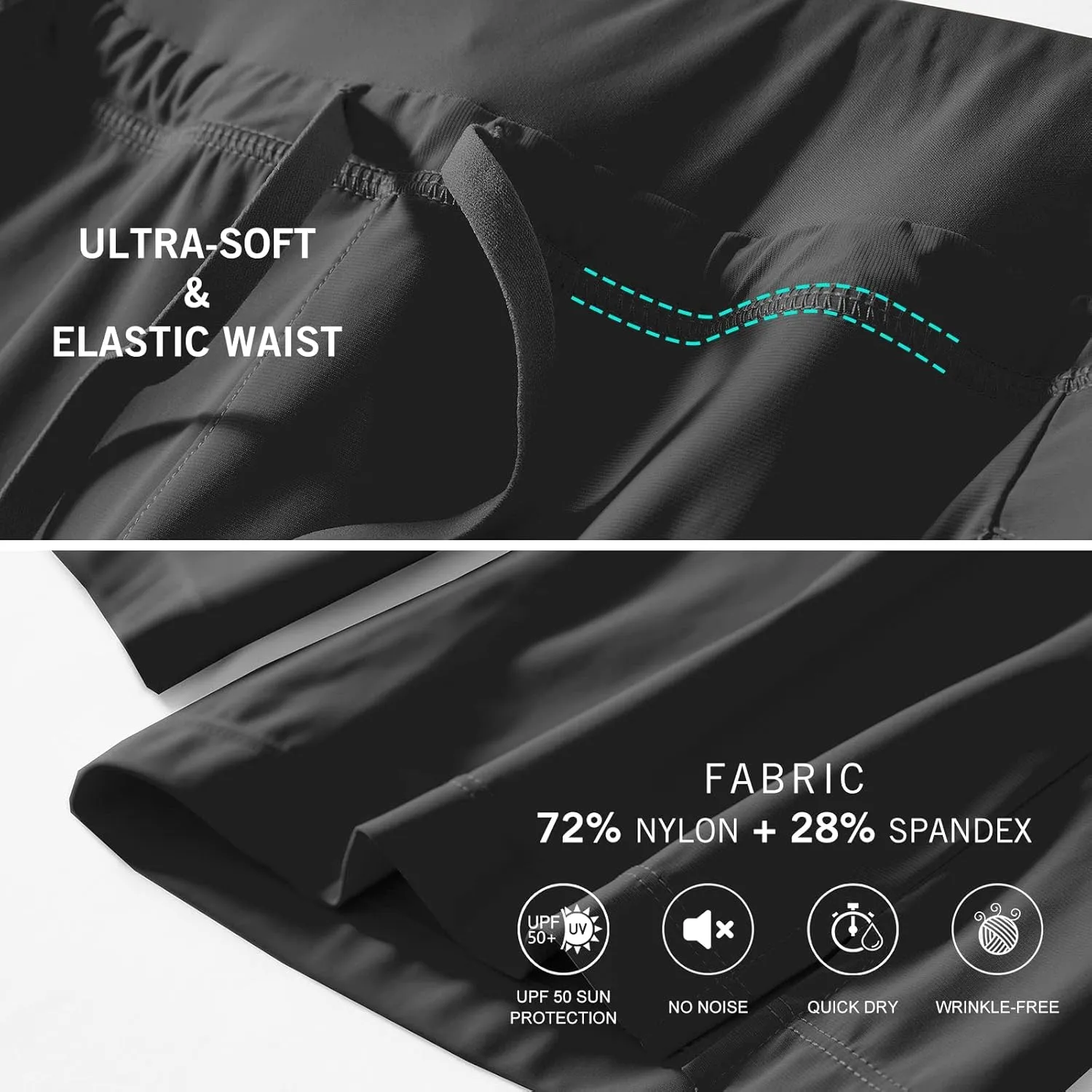 baleaf Women's Hiking Long Shorts 9"/11" Quick Dry Bermuda Cargo for Curvy Lightweight Pockets