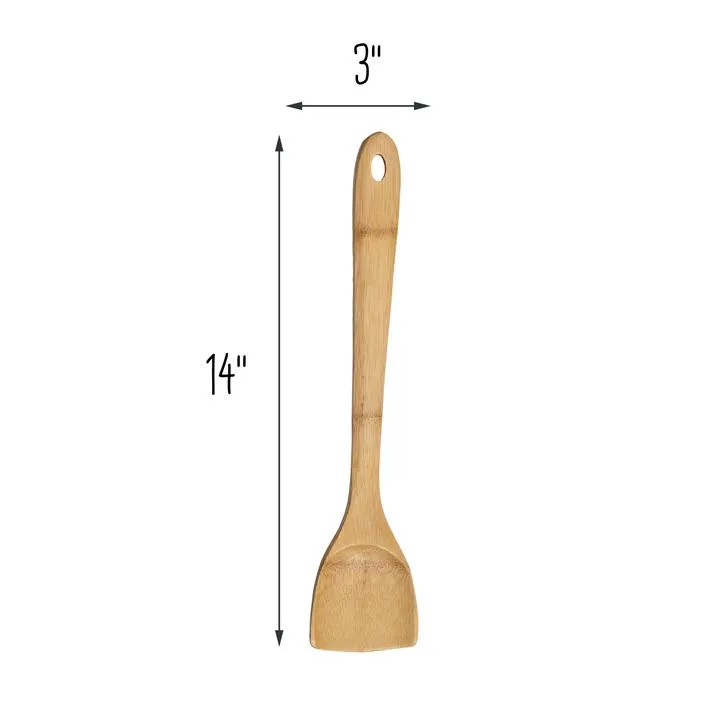 BAMBOO ANGLED STIR FRY SPATULA, 14 JOYCE CHEN COLLECTION