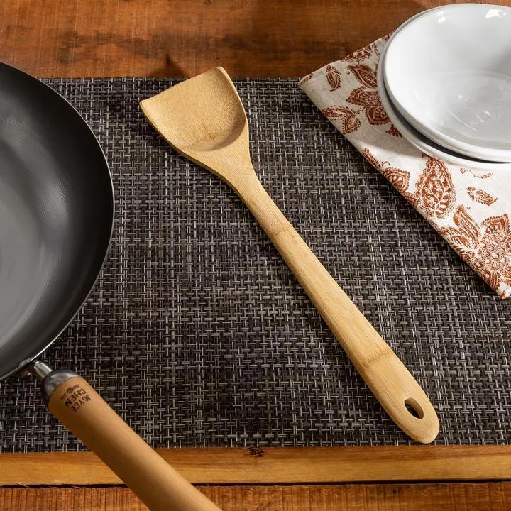BAMBOO ANGLED STIR FRY SPATULA, 14 JOYCE CHEN COLLECTION